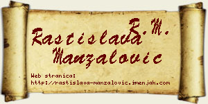 Rastislava Manzalović vizit kartica